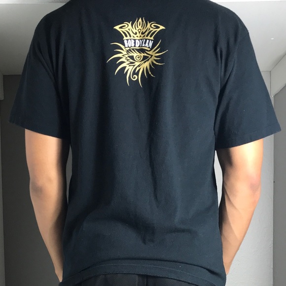 Vintage 1996 Bob Dylan Concert Tour Shirt Tee Black All Sport Size Large - Picture 2 of 8